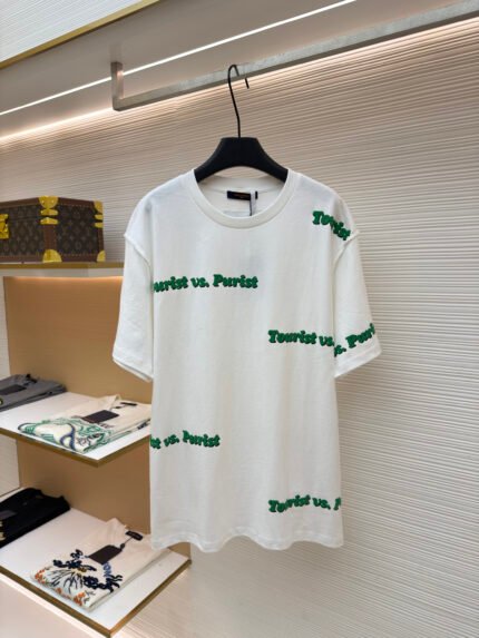 LOUIS VUITTON Short-Sleeve Crewneck T-Shirt with Puff Print