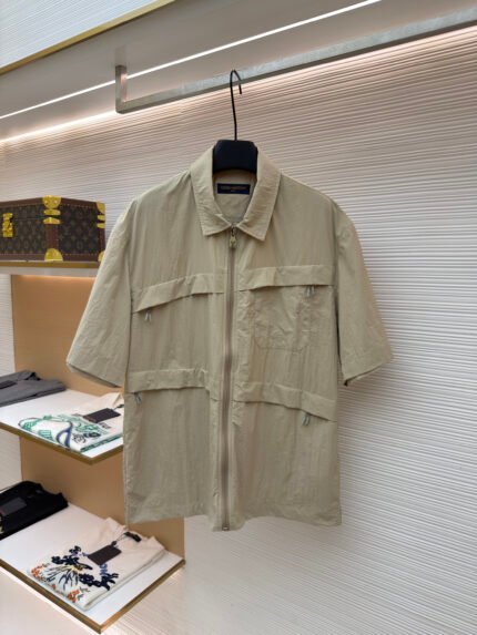 Louis Vuitton Zip-Front Short-Sleeve Camp Shirt