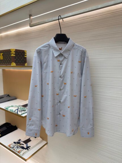 Louis Vuitton Striped Jacquard Long-Sleeve Shirt