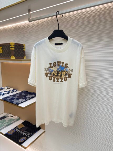 Louis Vuitton Snow-Wash Cotton T-Shirt with Metal Studs