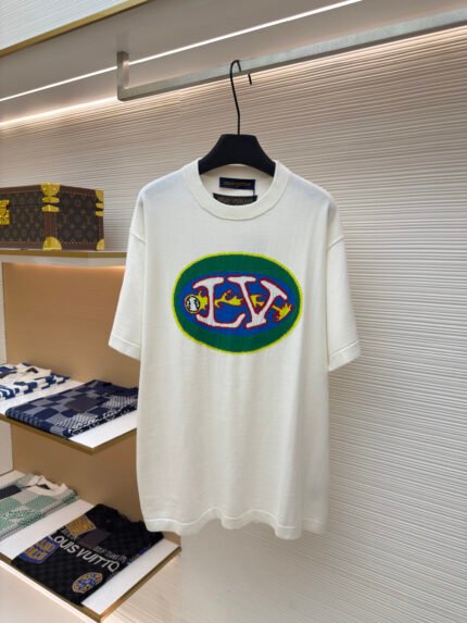 Louis Vuitton Football Flame Short-Sleeve Knit