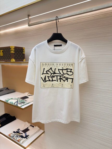 Louis Vuitton Abstract Embroidered Lettering T-Shirt