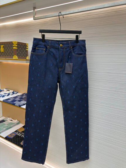 Louis Vuitton Embroidered Logo Jeans