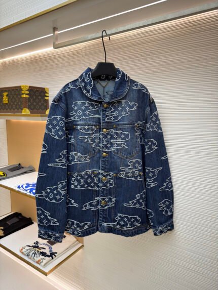 Louis Vuitton Cloud Jacquard Patchwork Denim Jacket