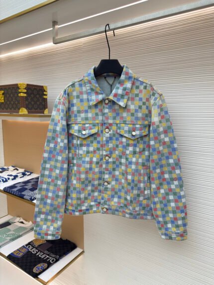 Louis Vuitton Colorful Plaid Denim Jacket