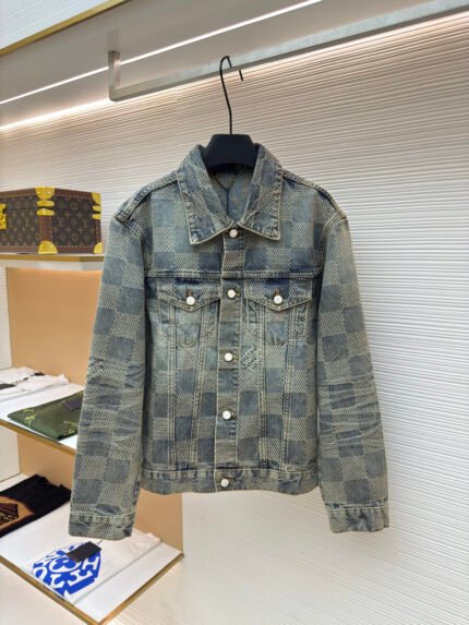 Louis Vuitton Yellowed Damier Denim Jacket