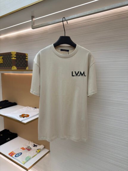 Louis Vuitton Short-Sleeve Crewneck T-Shirt with Letter Embroidery