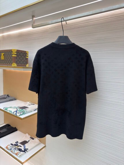 Louis Vuitton Holiday Patchwork Jacquard Short-Sleeve Top