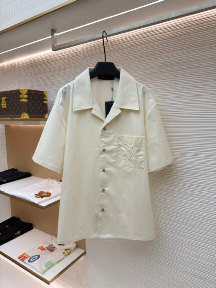 Louis Vuitton Letter-Embroidered Single-Breasted Shirt