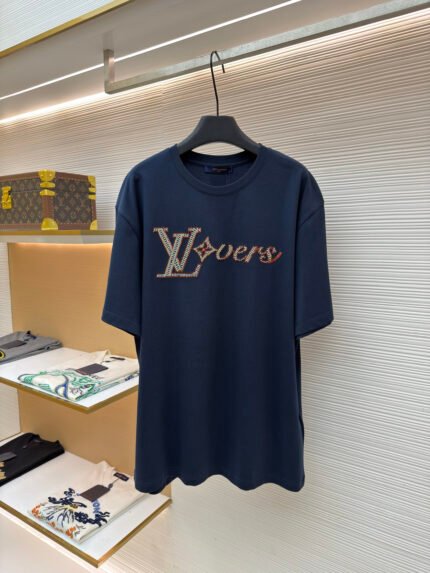 Louis Vuitton Letter-Embroidered Short-Sleeve T-Shirt