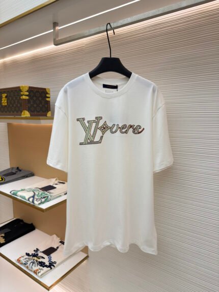Louis Vuitton Letter-Embroidered Short-Sleeve T-Shirt