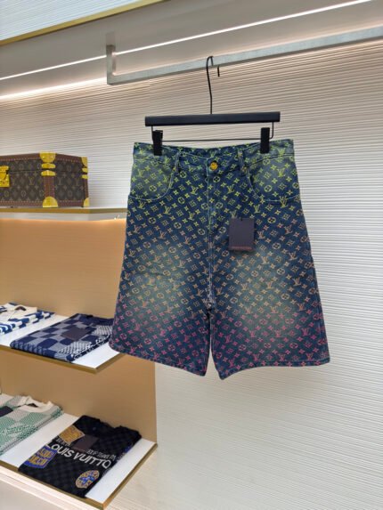 Louis Vuitton Gradient Jacquard Denim Shorts