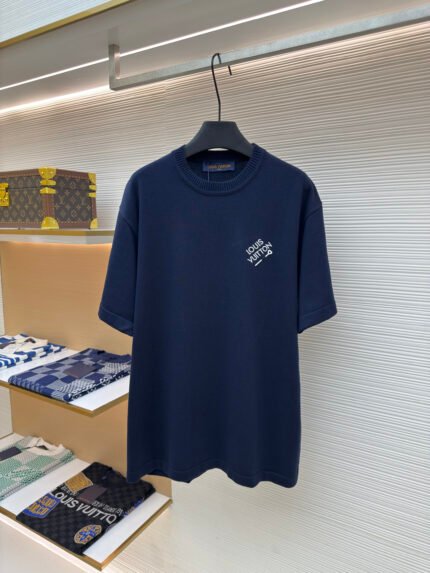 Louis Vuitton Short-Sleeve Shirt with Embroidered Letter Pins