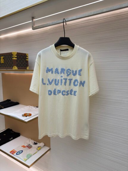 LOUIS VUITTON Printed Knit Crewneck T-Shirt
