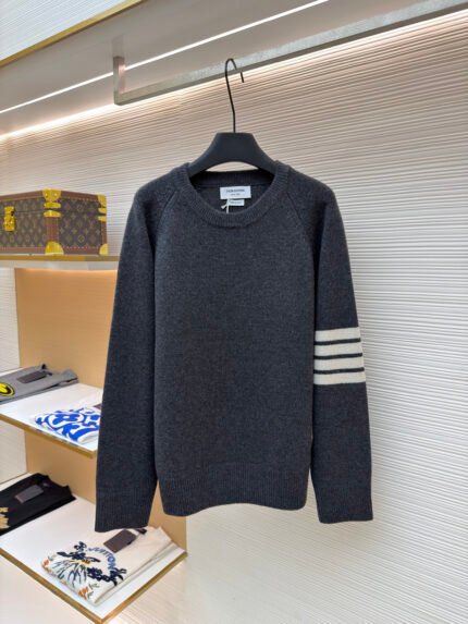 Thom Browne Classic 4-Bar Wool Knit Sweater