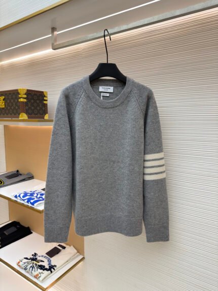 Thom Browne Classic 4-Bar Wool Knit Sweater
