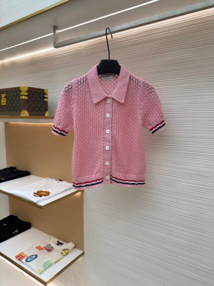Thom Browne Striped Open-Knit Cardigan [Women's]