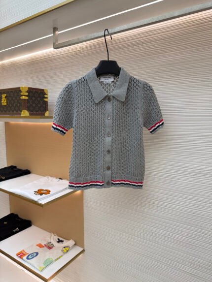 Thom Browne Striped Open-Knit Cardigan [Women's]
