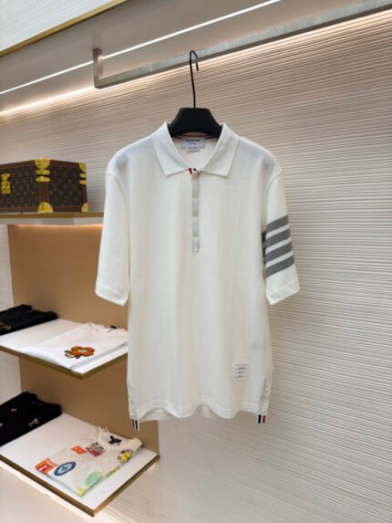 Thom Browne Piqué-Knit Polo Shirt