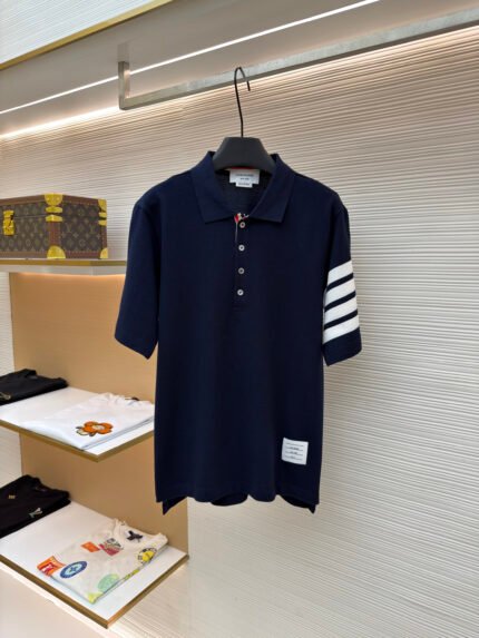 Thom Browne Piqué-Knit Polo Shirt