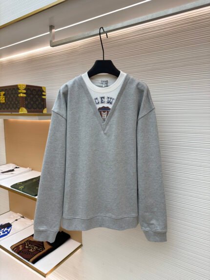 Loewe Faux Two-Piece Printed Sweatshirt