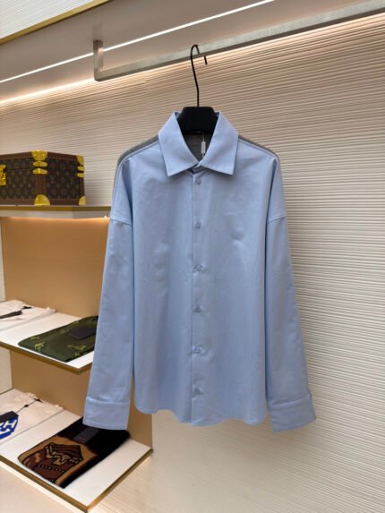 LOEWE Cotton and Knit Panelled Shirt