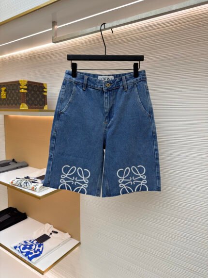 Loewe Anagram Denim Shorts