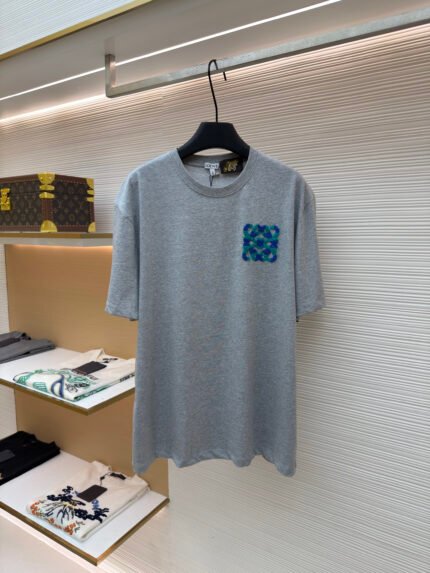 Loewe Towel-Embroidered Short-Sleeve Top