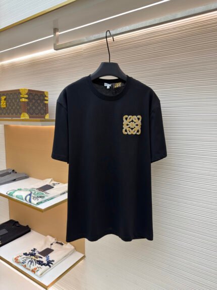 Loewe Towel-Embroidered Short-Sleeve Top