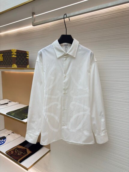 Loewe Jacquard Logo Collared Shirt