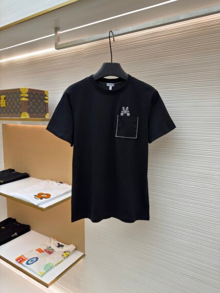 Loewe Artist-Inspired Cotton Short-Sleeve Top with Hand-Embroidered Piping [Women's]
