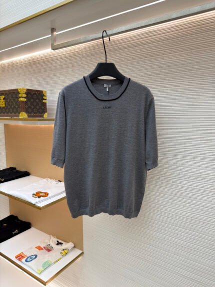 Loewe Jacquard Short-Sleeve Sweater