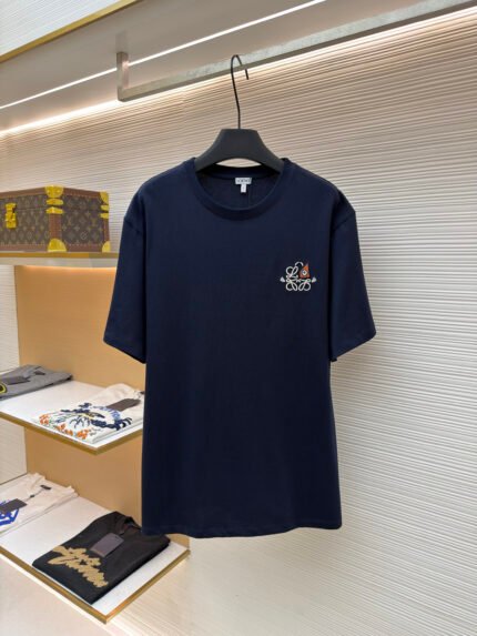 LOWE Animal-Embroidered Crewneck Short-Sleeve T-Shirt