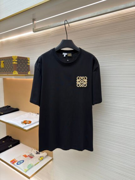 Loewe Double Vine Embroidery Crewneck Short-Sleeve T-Shirt