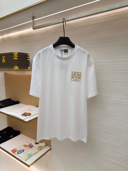 Loewe Double Vine Embroidery Crewneck Short-Sleeve T-Shirt