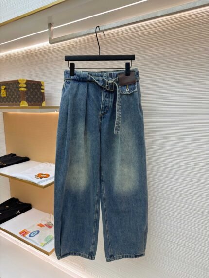 Loewe leather patch jeans