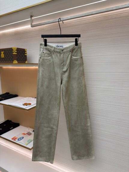 Loewe Anagram Leather Jeans