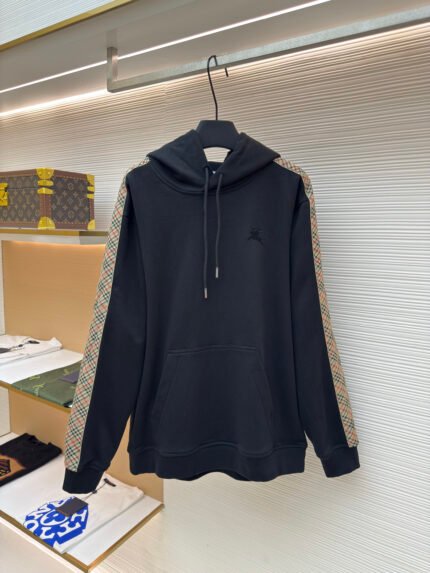 BURBERRY Webbing-Trimmed Hooded Sweatshirt