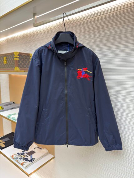 Burberry Equestrian Knight Embroidered Hooded Jacket
