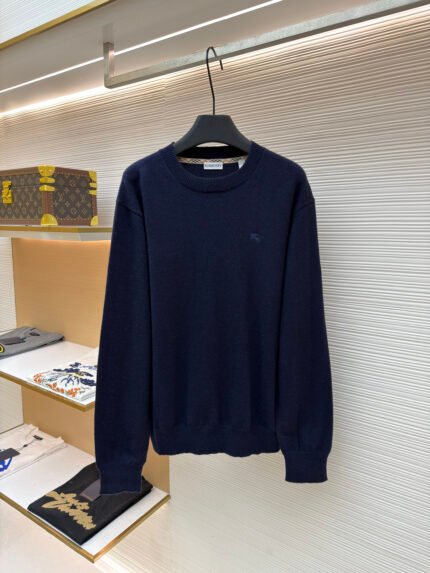 Burberry Embroidered Crew-Neck Knit Sweater
