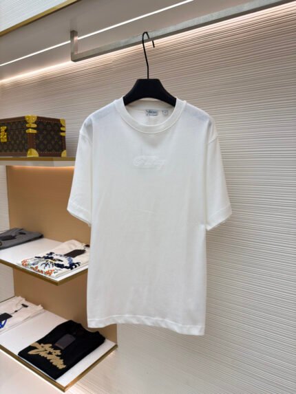 Burberry Plaid Crew-Neck Short-Sleeve T-Shirt with Back Letter Embroidery