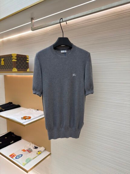 Burberry Logo-Embroidered Short-Sleeve Sweater