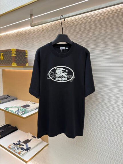 Burberry Stacked Crest Equestrian Knight Crewneck T-Shirt