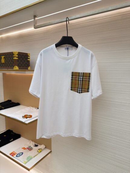 Burberry Pocket Plaid Short-Sleeve Shirt