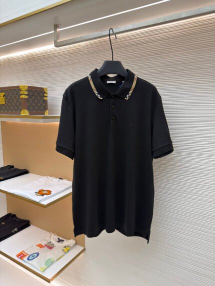 Burberry Check-Trimmed Polo Shirt