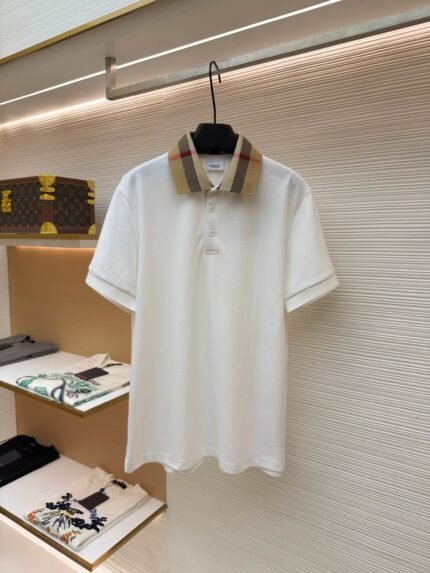 Burberry Panelled Check Polo Shirt