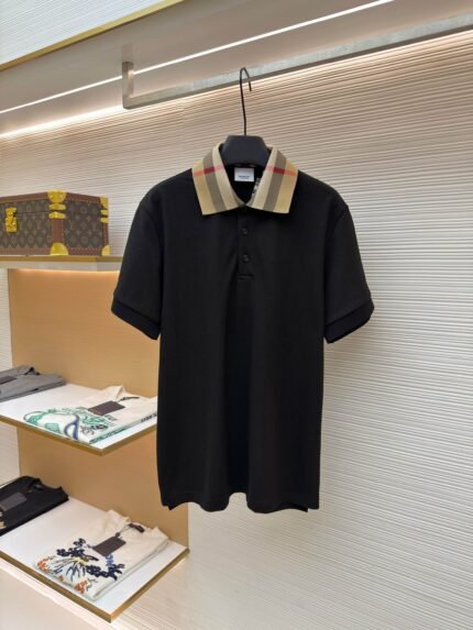 Burberry Panelled Check Polo Shirt
