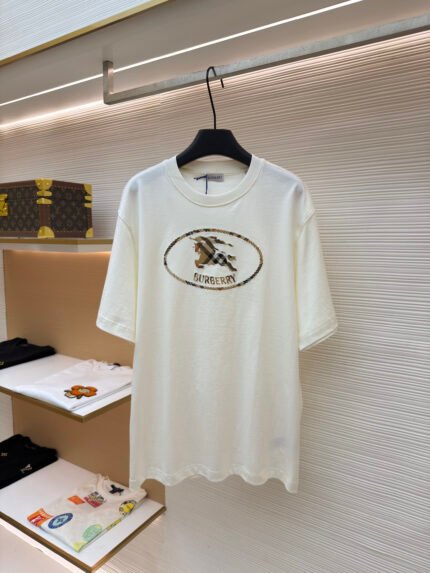 Burberry Equestrian Knight Embroidered T-Shirt