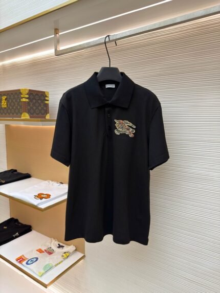 Burberry Equestrian Knight Appliqué Polo Shirt