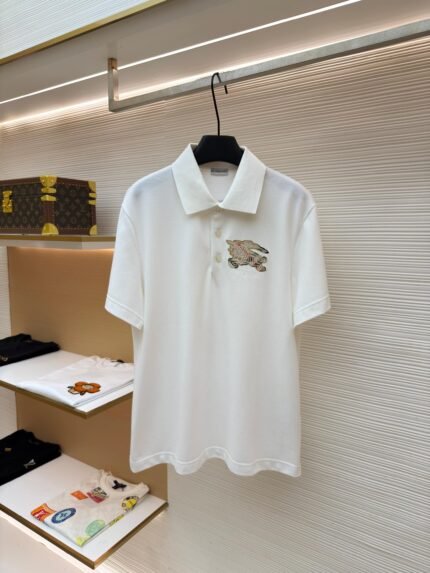 Burberry Equestrian Knight Appliqué Polo Shirt